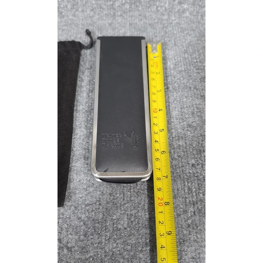 Velvet Forge Razors Straight Razor Black Folding‎ Shavette w/ Case & Pouch